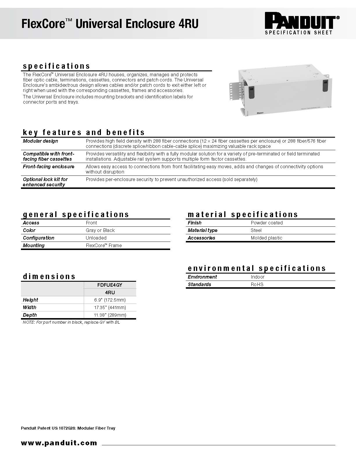 Image of FlexCore Universal Enclosure Spec Sheet